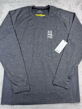 ALOHAS Men’s Long Sleeve Heather Charcoal Performance Tee